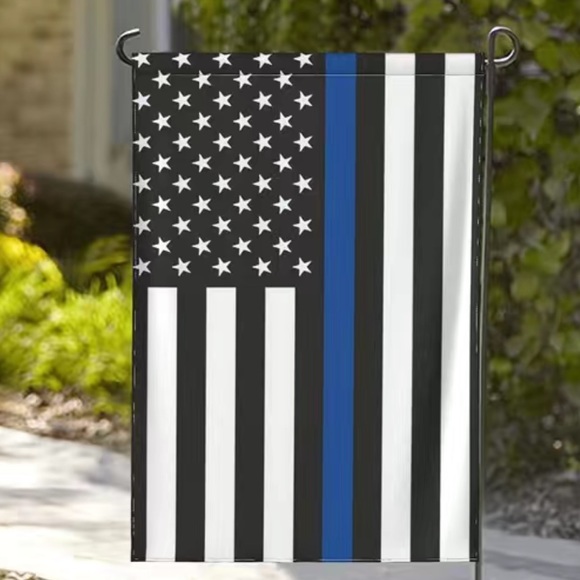 Flag Lawn Garden Flag Thin Blue Line Yard Decor Supports Police Law Enforcement - Picture 10 of 10